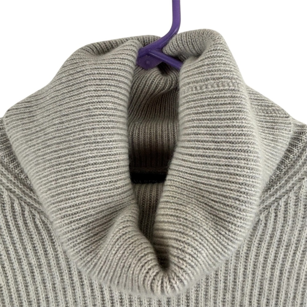 Banana Republic Todd & Duncan Scottish Cashmere Sweater Cowlneck Gray Size M - Picture 11 of 12